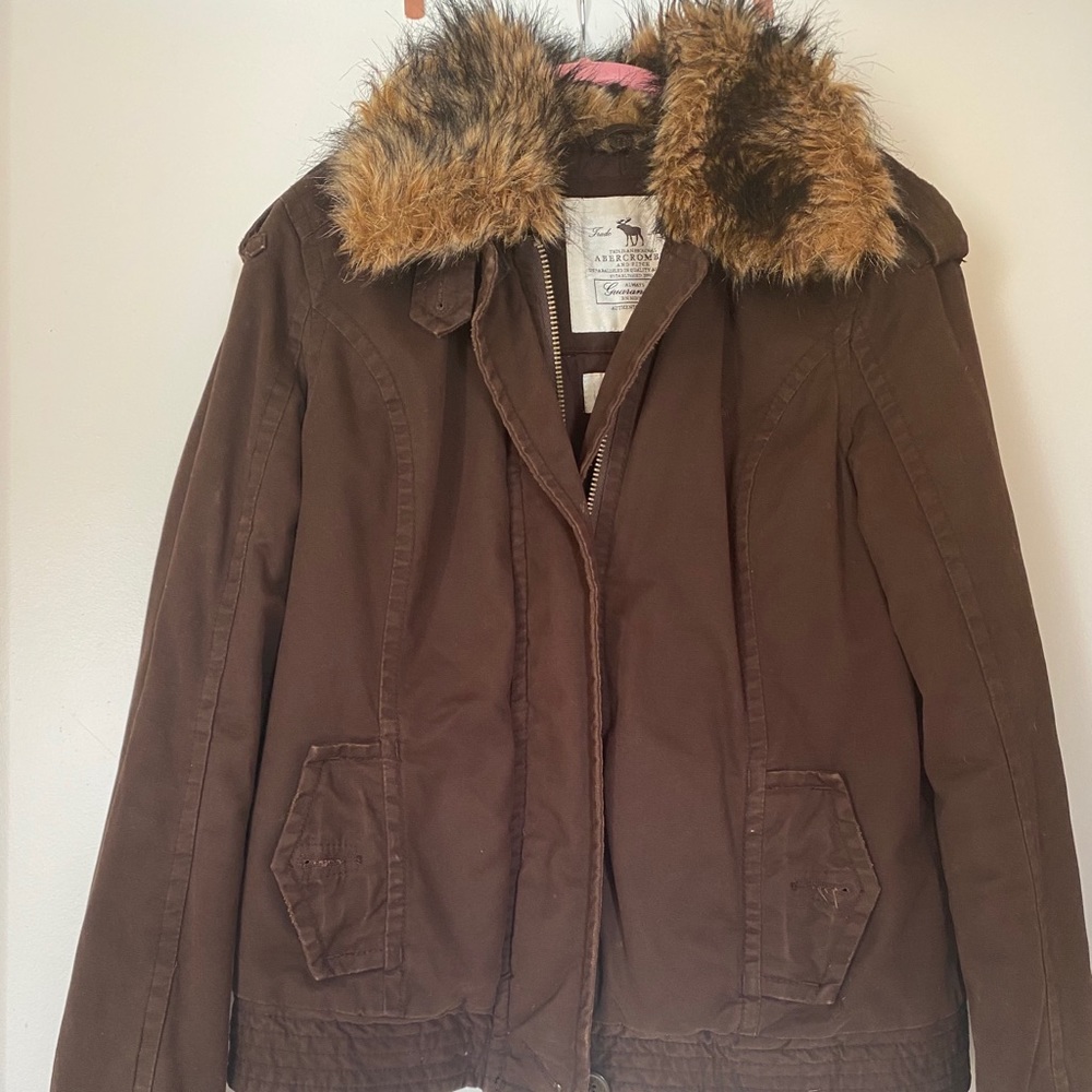 Abercrombie Faux Fur Collar Winter Coat